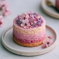 Mini Floral Ombre Cake: Silky Texture