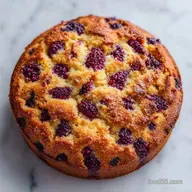 Mulberry Tea Cake with Greek Yogurt