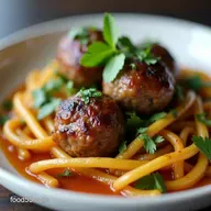 Moist Zucchini Beef Meatballs with LemonHerb Glaze