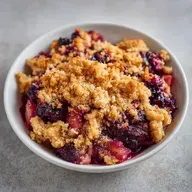 Mulberry Rhubarb Crisp for 8 Servings