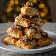 Nutella Christmas Tree Puff Pastry: Flaky Dessert