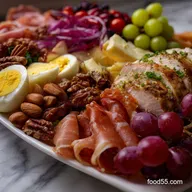 Beautiful New Years Eve Charcuterie Board with Assorted Meats