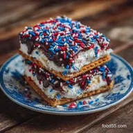 Patriotic Ice Cream Sandwiches for 6