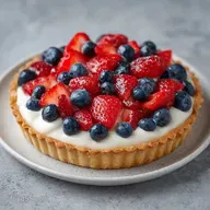 Patriotic Mixed Berry Tart for 8 Slices