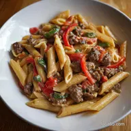 Penne Rigate Recipes Sausage Peppers with a Creamy Twist