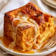 Pumpkin Cream Cheese Bread Pudding in 1h