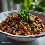 Comforting Hoppin John with Canned Black: Under 40 Min
