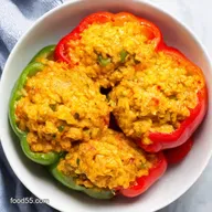 My Rainbow Peppers and Rice Stuffed Recipe