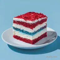 Red White Blue Ice Cream Cake: Velvety