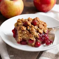 My Rustic AppleCranberry Crisp with Oat Pecan Topping Cozy Fall Dessert