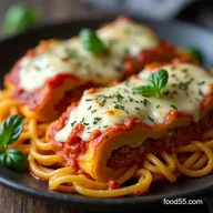 Hearty Sausage Ricotta Spaghetti Squash Lasagna Boats