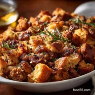Sausage Stuffing: The Best Crispy Oven Baked Dressing Recipe