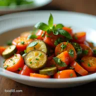 Sauteed Julienned Summer Vegetables Bright Quick Garden Saut&eacute;