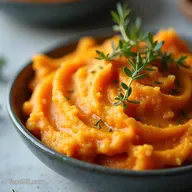 Savory Mashed Sweet Potatoes with Garlic Thyme My GoTo Side