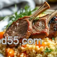 Easy & Juicy Sear Lamb Chops with Sweet Apricot Couscous: A Family Favorite