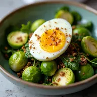 Raw Brussels Sprout Salad with Grated Egg Bright Crunchy Easy