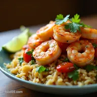 Zesty Shrimp Fajita Bowls ChiliLime Shrimp CilantroLime Rice