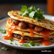 The Wing Night Knockout Skinny Buffalo Burger Quesadilla