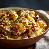 Slow Cooker Beef and Potatoes Au Gratin: Ultra-Creamy One-Pot Dinner