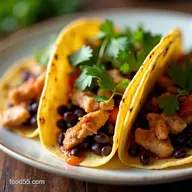 Easy Slow Cooker Chicken Black Bean Tacos Recipe