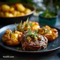 Beef steak side dishes: The Ultimate Crispy Smashed Potatoes