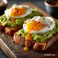 My Favorite Breakfast Toast Sourdough Avocado Ricotta Egg