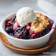 Blackberry Cobbler for 8 Servings with Golden Biscuit Crust