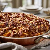 Southern Sweet Potato Casserole with Crunchy Pecan for Holidays