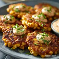 Southwestern Saucers: Ultra-Crispy Corn Fritters with Chipotle Crema