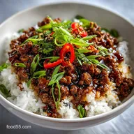 Soy Sauce Ground Beef and Rice in 20 Minutes