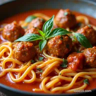 Nonnos Speedy Meatball and Spaghetti Soup Recipe