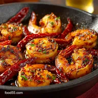 Spicy Shrimp with Chilies and Garlic Quick GambasStyle Skillet