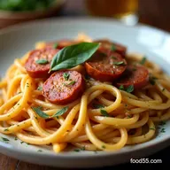 Spicy Whole Wheat Linguine with Sausage Browned Butter