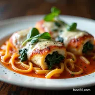 Better Than Nonnas Chicken Rollatini with Spinach alla Parmigiana