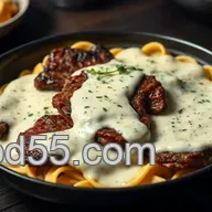 My Go-To Steak and Alfredo Sauce: A Delightfully Creamy Dish!