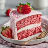 Strawberry Cake with Pink Frosting: Ready in 30 Min