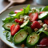 Easy Strawberry and Gorgonzola Salad with Poppy Seed Dressing