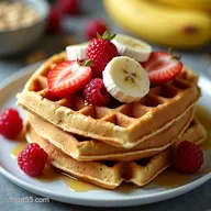 Sunny BananaOat Healthy 4Ingredient Waffles My GoTo