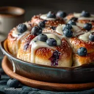 The Best Blueberry Rolls Recipe with Lemon Cream Cheese Frosting