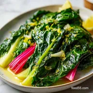 Swiss Chard with Garlic and Lemon for 4 Servings: Silky