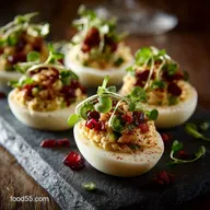 Thanksgiving Appetizer Deviled Eggs: Autumn Harvest Recipe