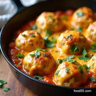 Cheesy Turkey Meatball Skillet Bake Easy OnePan Dinner
