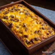 Sausage Cheese Breakfast Egg Casserole Brekkie Perfection