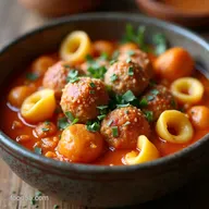 Speedy Italian Turkey Meatball Tortellini Soup Recipe