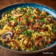 Ultimate Umami Mushroom Rice Pilaf Rich Creamy Earthy
