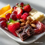 Valentine's Day Charcuterie Board for Chocolate and Fruit in 20 Minutes