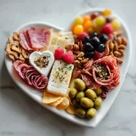 Valentines Day Charcuterie Board Idea with Cheese and Chocolate in 20 Minutes