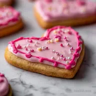 Cute Easy Valentines Day Cookie with Pink Icing for Baking: Velvety Crumb