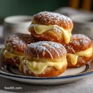 Decadent Cream Filled Donut with Vanilla Custard to Make Your Taste Buds Dance