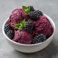 Mulberry Ice Cream with Coconut Milk